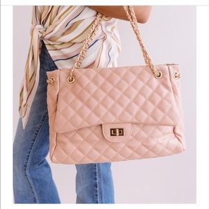 Quilted Tote in Blush. Used/great condition.